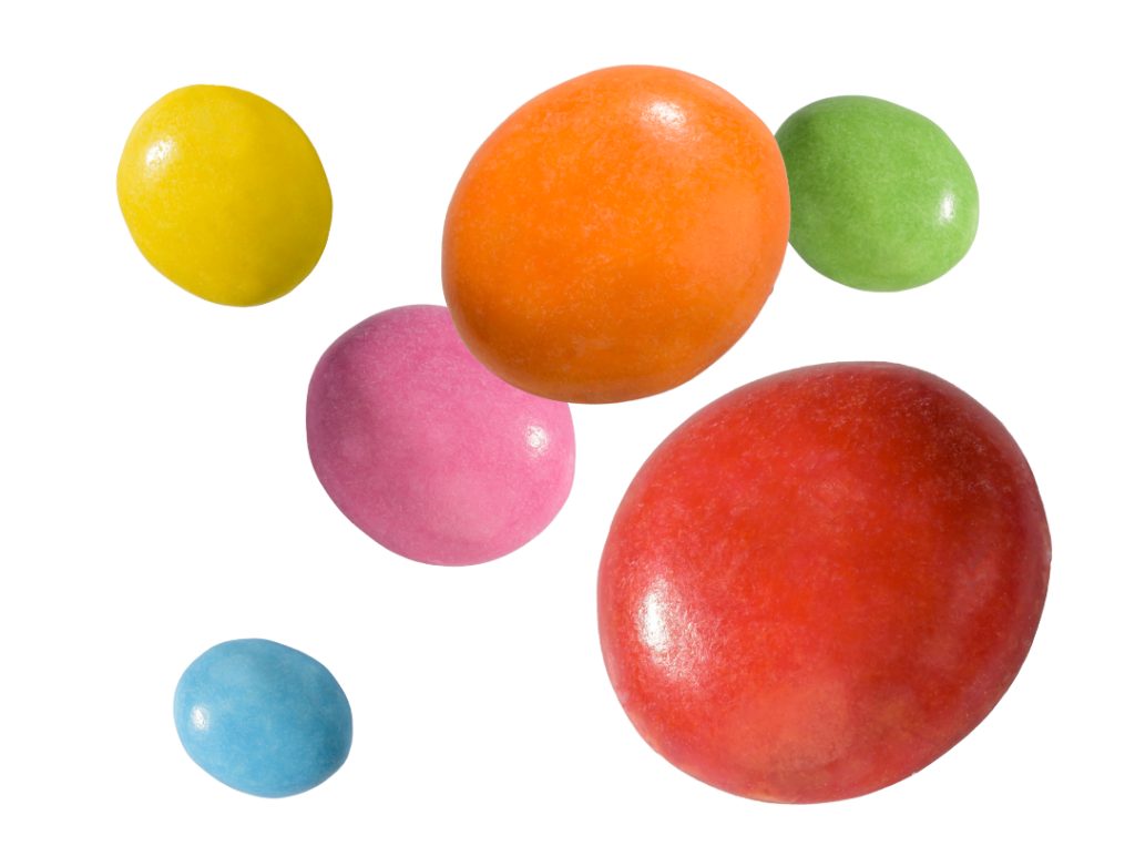 Coloured and flavoured